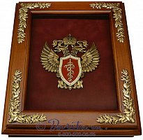 Деревянная ключница «Эмблема Федеральной службы РФ по контролю за оборотом наркотиков»