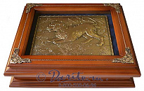 Деревянная ключница «Лев»