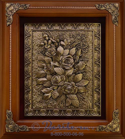 Деревянная ключница «Розы»