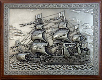 Подарочная деревянная ключница настенная «Каравелла»