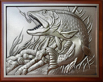 Деревянная ключница «Рыба щука»