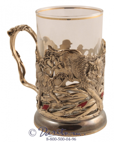 Подстаканник «Охота на волков»