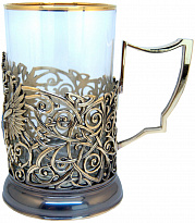 Подстаканник из латуни с эмалью «СВР»