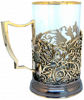 Подстаканник из латуни с эмалью «СВР»