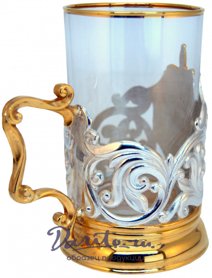 Подстаканник с золочением и серебрением «ФСБ»