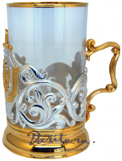 Подстаканник с золочением и серебрением «ФСБ»