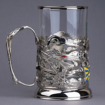 Подстаканник из латуни с никелированием «Авиация»