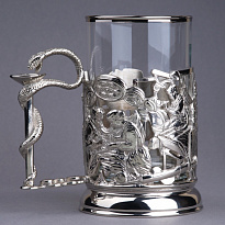 Подстаканник из латуни с никелированием «Медицина»