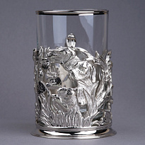 Подстаканник с никелированием «Охота в камышах»