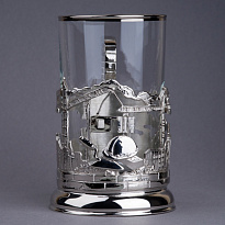 Подстаканник из латуни с никелированием «Строители»