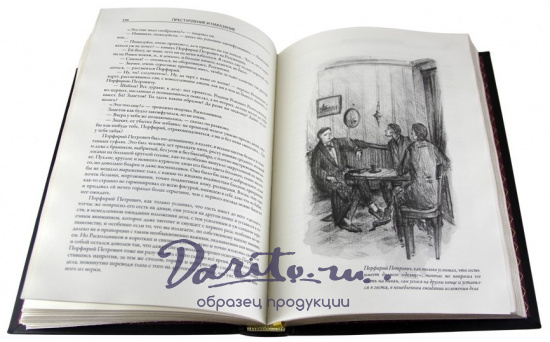 Подарочная книга. Преступление и наказание в кожаном переплете с тиснением