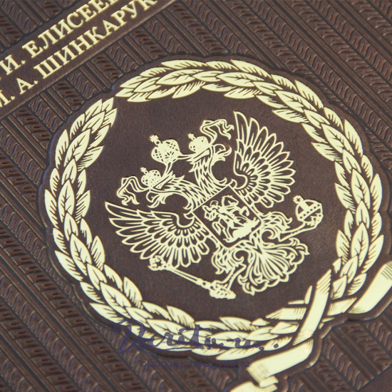 Подарочная книга. Великие люди России в кожаном переплете.
